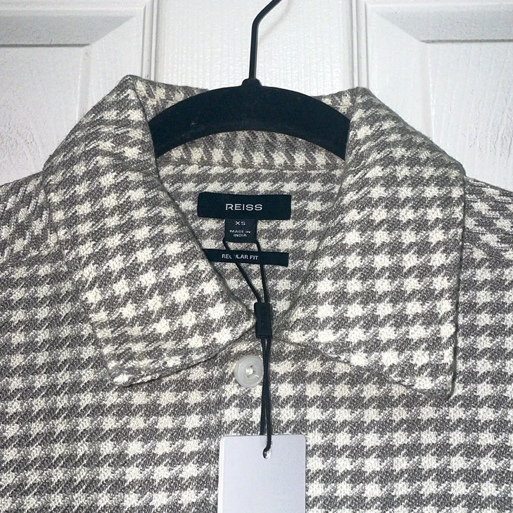 NWT REISS Naqua Dogtooth Twill Overshirt - Picture 8 of 12